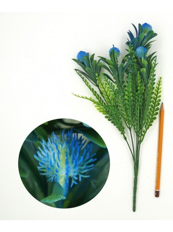 Куст травы с синими цветами 35 см