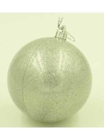 ШАР пластик 8,6 см цвет серебро