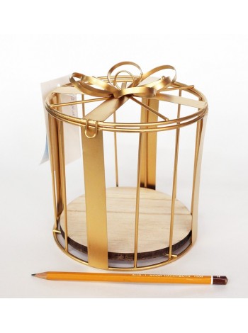 Подставка Торт круглый 15 х 16,5 см золото