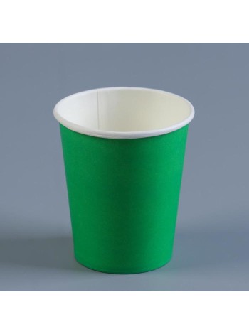 Стакан бумага 10 шт 250 мл цвет зеленый для горчих напитков