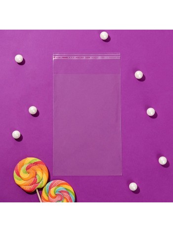 Пакет прозрачный 12 х18/4 см 1/100 со скотчем полипропилен