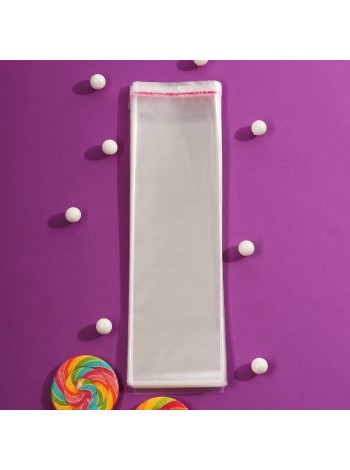 Пакет прозрачный 8 х24/4 см 1/100 со скотчем полипропилен