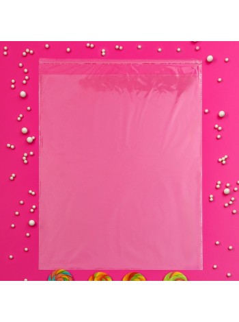 Пакет прозрачный 25 х32/4 см 1/100 со скотчем полипропилен