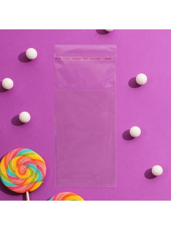 Пакет прозрачный 8 х14/4 см с1/100 о скотчем полипропилен