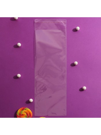 Пакет прозрачный 12,5 х35/4 см 1/100 со скотчем полипропилен