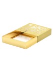 Коробка складная 21,5 х21,5 х5 см ажур цвет золотой 2 части  HS-20-6
