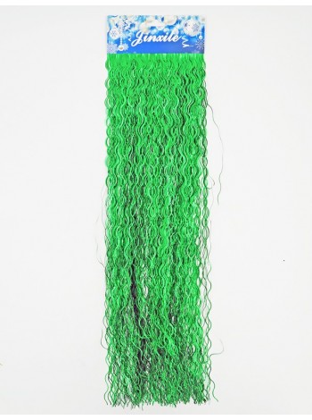 Дождик мелкая волна сатин 13 х 50 см цвет зеленый HS 34-2,  HS-18-9