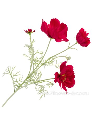 Космея 78 см цветок искусственный цвет красный