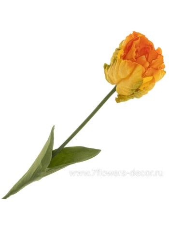 Тюльпан 66 см искусственный цвет оранжевый
