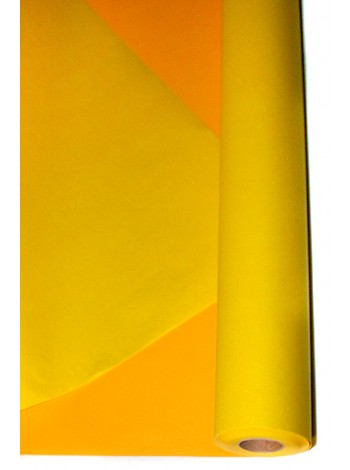 Бумага крафт 80 см х40 м 17/30-35 дольче бьянко цвет желтый с оранжевым
