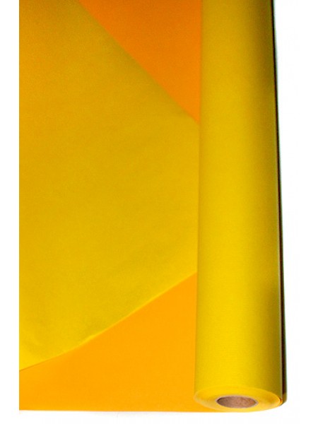 Бумага крафт 80 см х40 м 17/30-35 дольче бьянко цвет желтый с оранжевым