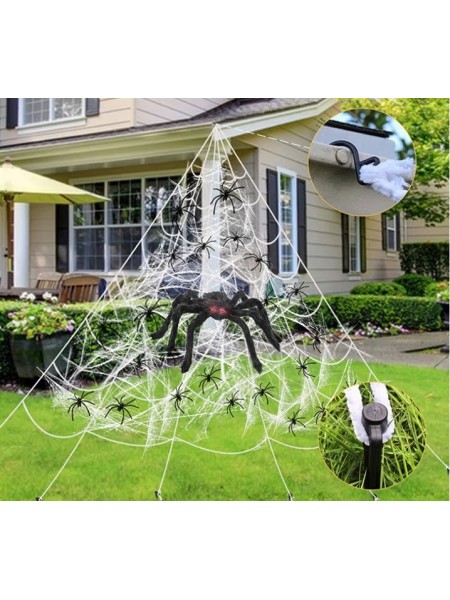 Паутина с большим пауком набор Хэллоуин HS-4-11