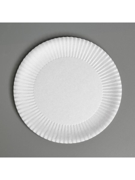 Тарелка бумага 20 шт 17 см цвет белый