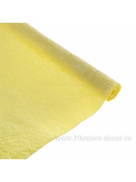 Бумага эколюкс 70-75 см х5 м с серебром цвет светло-желтый RP/S15