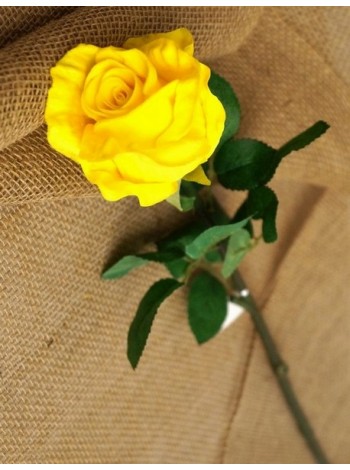 Роза цветок 75 см цвет желтый