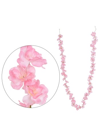 Гирлянда из цветов 245 см цвет розовый HS-31-1