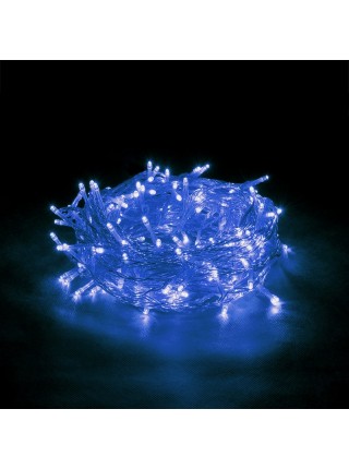 Электрогирлянда-конструктор Бахрома 64 синих ламп LED, 12 нитей 2 х 1 м