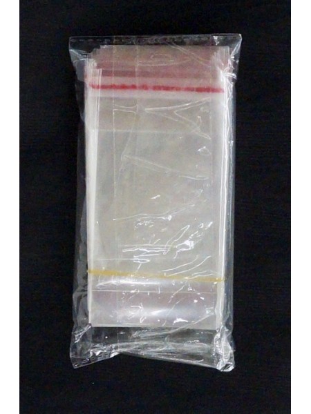 Пакет прозрачный 6 х8 (+2) см со скотчем 1/200 шт HS-66-12