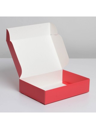 Коробка складная 21 х15 х5 см Красная