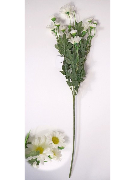 Хризантема мелкая букет 70 см цвет белый HS-31-8