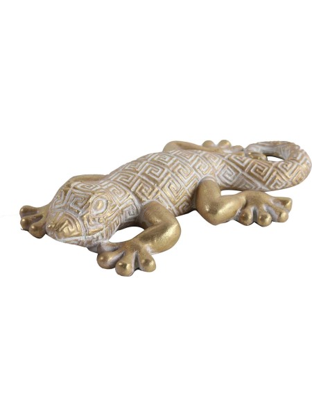 Фигура Крокодил 16 см цвет золотой Арт. 774625 полирезин