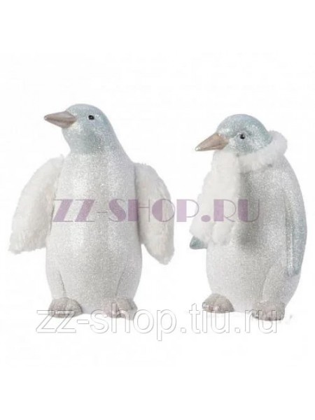Фигура Пингвин 11/13 х 17,5/13,5 х Н10,5/22 см полирезин цвет белый