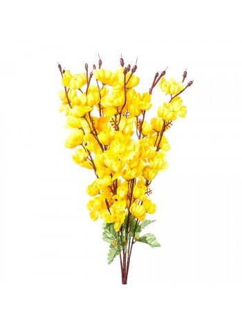 Ветка цветущая 60 см цвет желтый арт. 0041-33