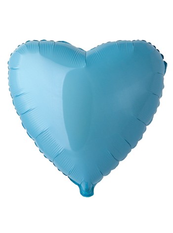 Фольга шар Сердце 18"/46 см пастель Blue Flexmetall