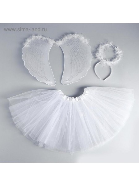 Набор Ангел 3 предмета крылья, юбка,ободок