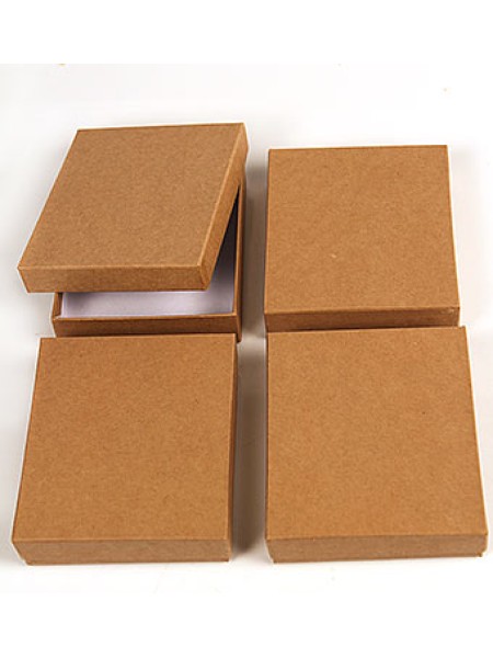 Коробка картон 12,5 х10,5 х2,5 см 017/000 прямоугольник цвет крафт натуральный