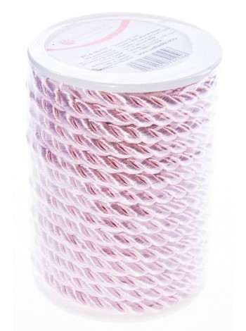 Шнур декоративный 6 мм х 10 м цвет Светло-розовый РС 6-10-117