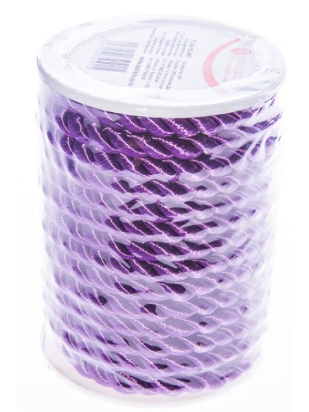 Шнур декоративный 6 мм х 10 м цвет Фиолетовый РС 6-10-467