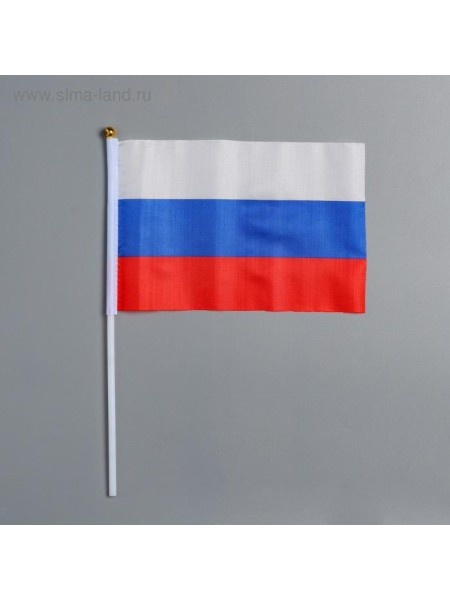 Флаг Россия 14 х 21 см шток 30 см