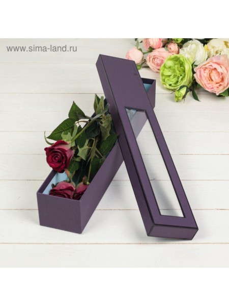 Коробка картон 50 х8,5 х7,5 см прямоуголник цвет фиолетовый
