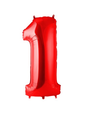 Фольга шар Цифра 1 40"/100 см Red GRABO Италия