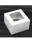 Коробка складная 10 х10 х6,5 см с окном цвет белый HS-47-2