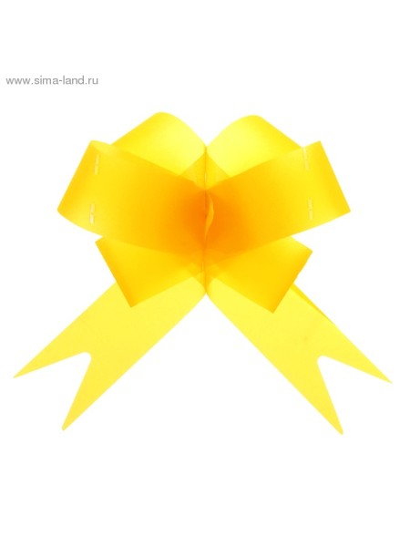 Бант-бабочка №3 простой желтый
