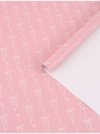 Бумага глянцевая 70 х100 см Бантики 1/10