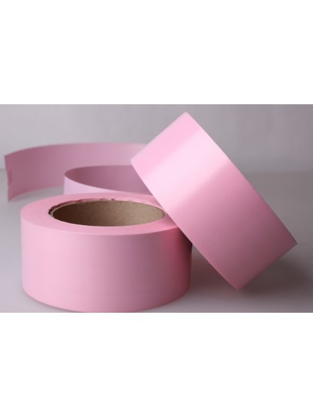 Лента полипропилен 5 см х50 м простая гладкая без тиснения цвет розовый Р594