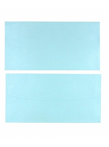 Конверт 22,2 х11 см дизайнерская бумага цвет голубой 1/50 HS-46-1