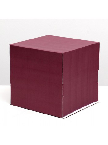 Коробка кондитерская 30 х30 х30 см без окна цвет фиолетовый - для торта