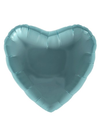 Фольга шар Сердце 30" Металлик Biscay green