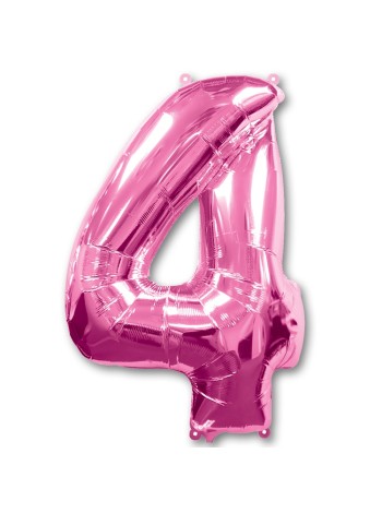 Фольга шар Цифра 4 Pink 34"/86 см США Anagram
