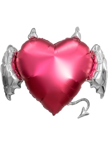 Фольга шар Сердце Тихий омут 35"/89 см Россия Agura