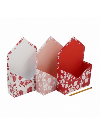 Коробка для цветов 20 х7,5 х29,5 см конверт цвет МИКС HS-13-1/13-2/13-3/13-4