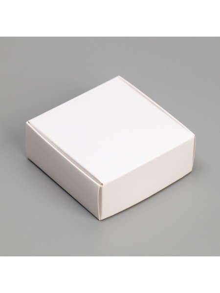 Коробка складная 7,5 х7,5 х3 см белая под бижутерию