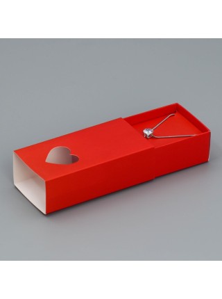 Коробка складная 10 х5 х3 см красная под бижутерию