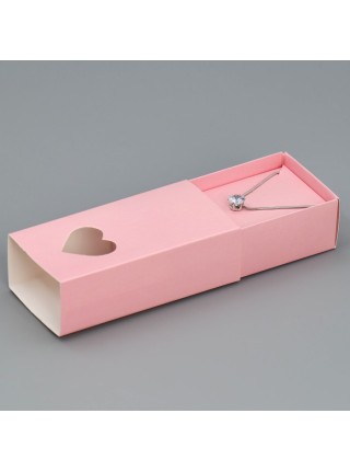 Коробка складная 10 х5 х3 см розовая под бижутерию