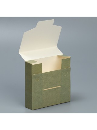 Коробка складная 15 х15 х4 см конверт Оливковая