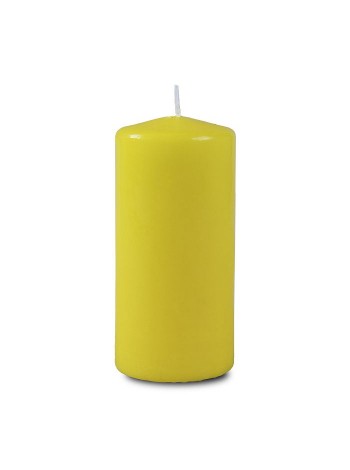 Свеча пеньковая 6 х12,5 см цвет желтый